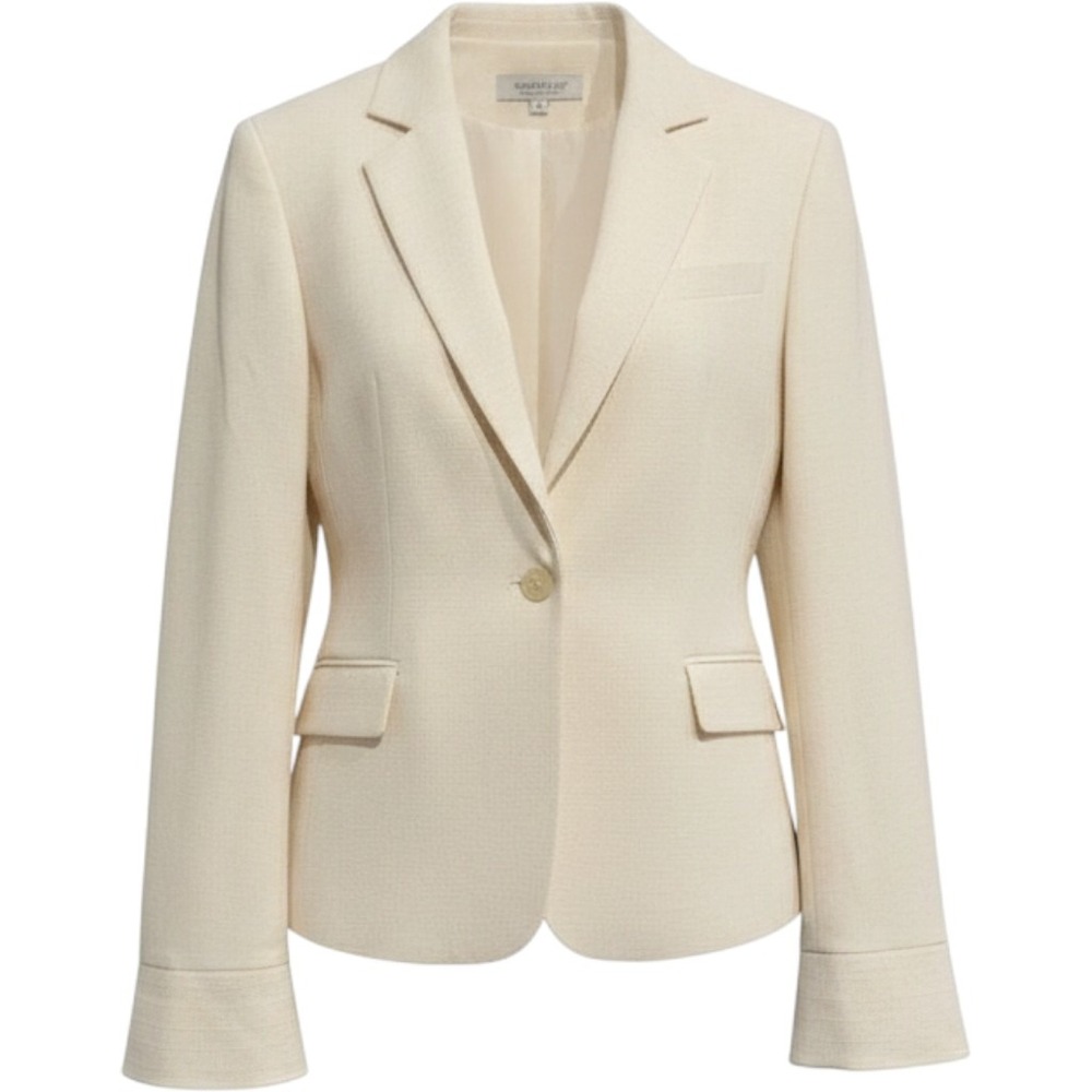 Emanuel Ungaro Vintage Cream Tailored Blazer Size 4 Old Money Quiet Luxury